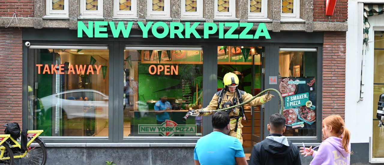 Brand bij New York Pizza